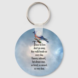 Bluebird "so Loved" Poem Key Ring