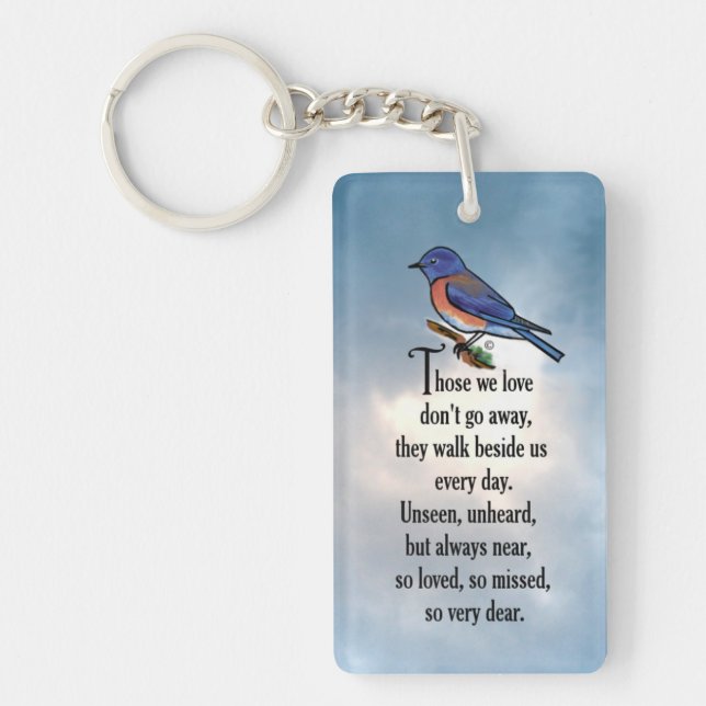 Bluebird "So Loved" Poem Key Ring (Front)