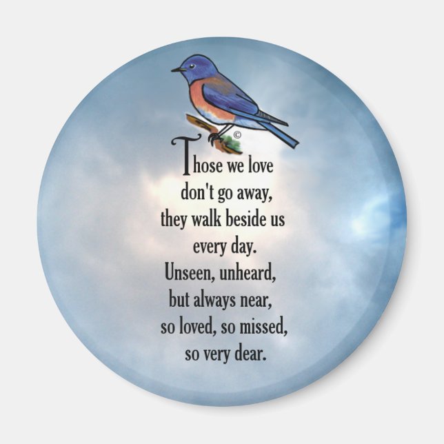 Bluebird "so Loved" Poem Magnet (Front)