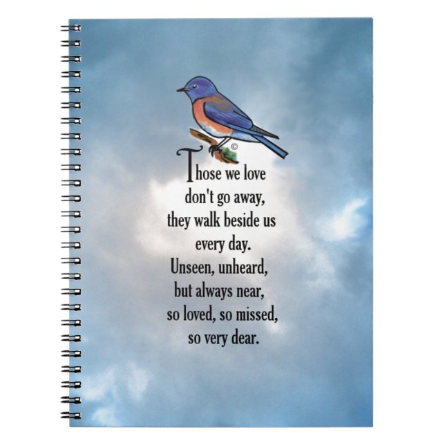 Bluebird "so Loved" Poem Notebook (Front)