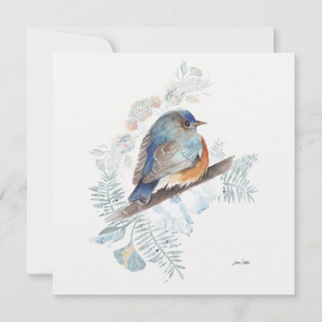 Bluebird Watercolor Art (Front)