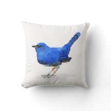 Bluebird Watercolor Pillow