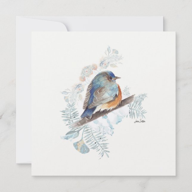 Bluebird Watercolor Songbird (Front)