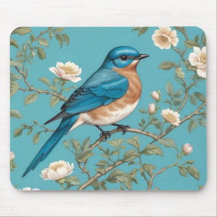Bluebird William Morris Inspired Turquois Mouse Pad