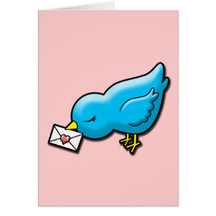 Bluebird with love letter