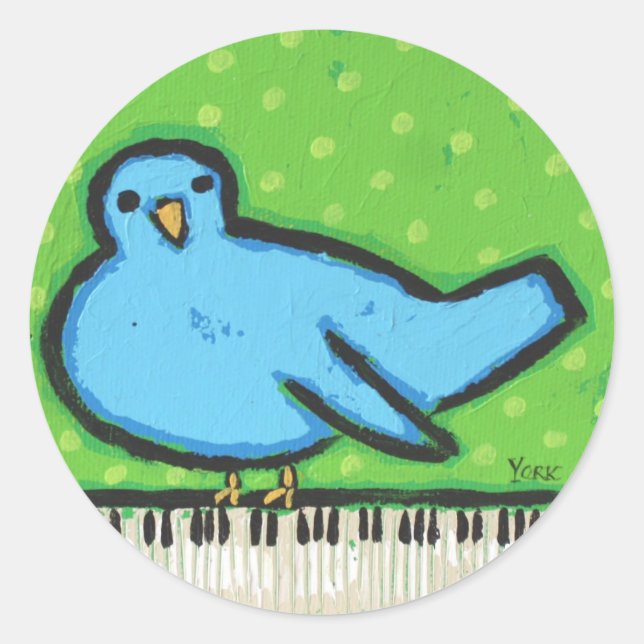 bluebird with piano stickers (Front)