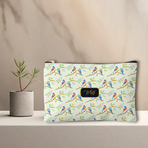 Bluebirds Accessory Pouch Pale Green