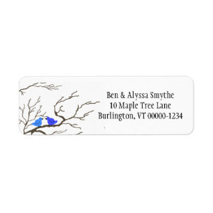 Bluebirds and Branches Custom Address Labels