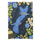 Bluebirds and flowers art