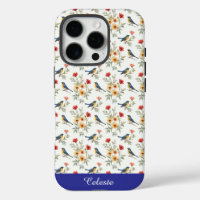 Bluebirds and Flowers