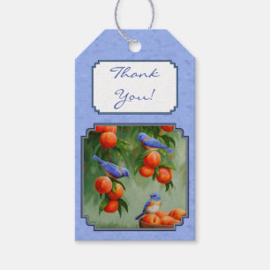 Bluebirds and Peaches Blue Gift Tags