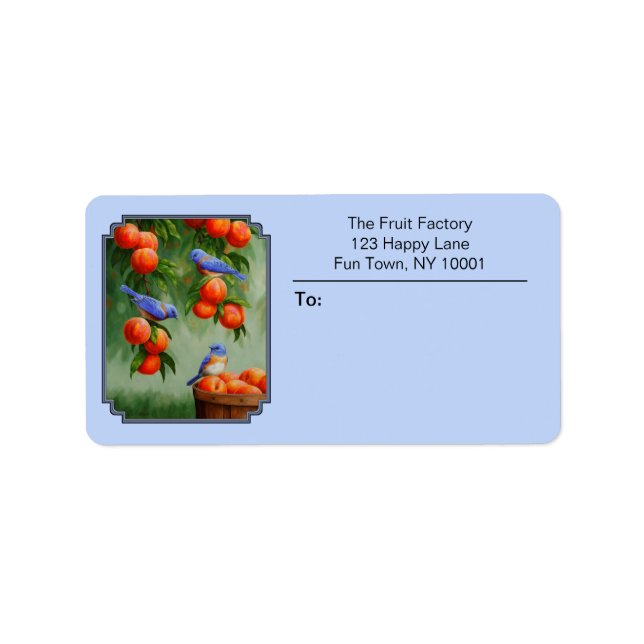 Bluebirds and Peaches Blue Label (Front)