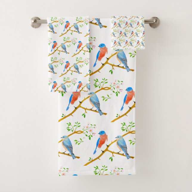 Bluebirds Bath Towel Set (Insitu)