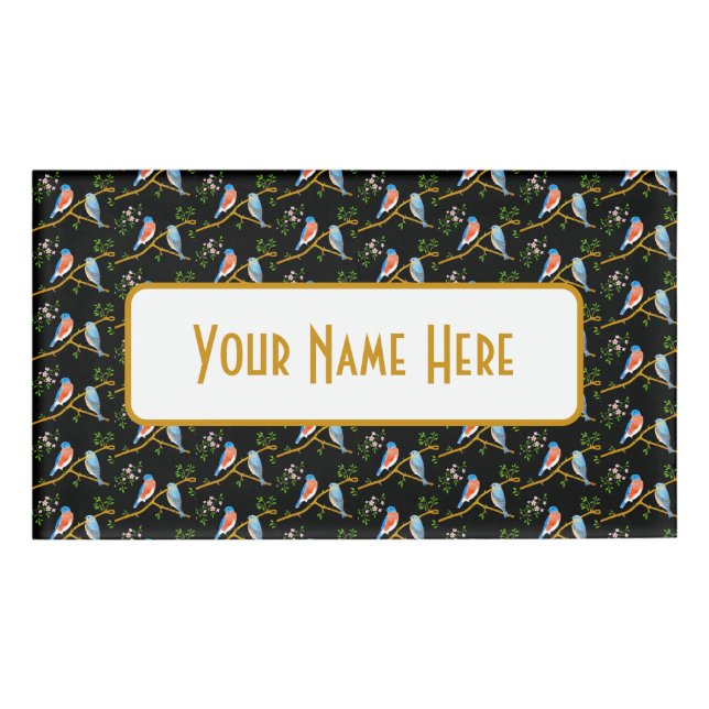 Bluebirds Desk Name Tag (Front)