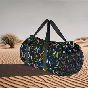 Bluebirds Duffel Bag Dark Blue