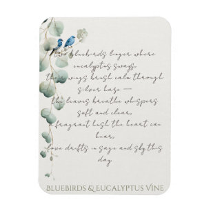 Bluebirds & Eucalyptus Vine Magnet