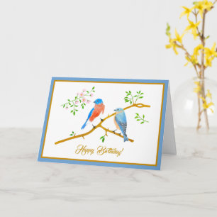 Bluebirds Folded Greeting Card