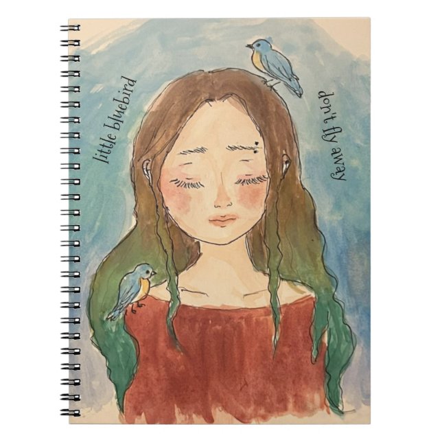 Bluebirds Girl Don't Fly Away Notebook (Front)