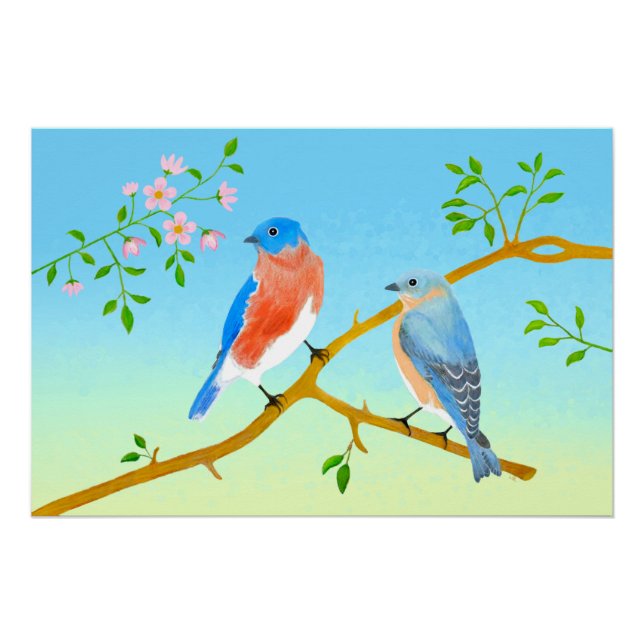 Bluebirds Glossy Poster (Front)