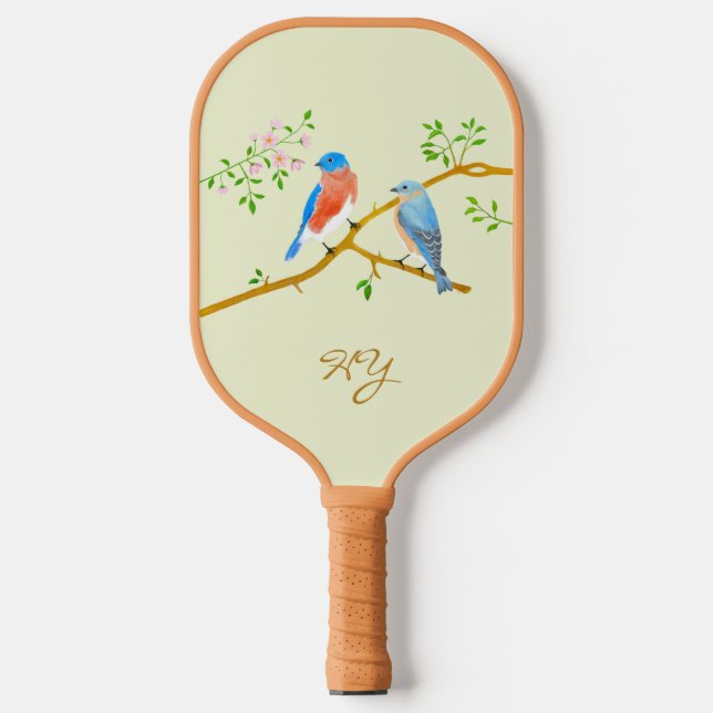 Bluebirds Light Green Pickleball Paddle (Front)