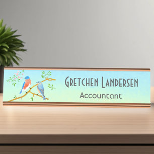 Bluebirds Name Plate