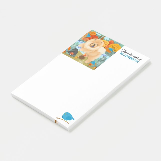 BLUEBIRDS OF HAPPINESS  Chow Customise Post-it Notes (Angled)