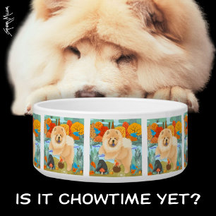 BLUEBIRDS OF HAPPINESS Chow Dog Bowl dish