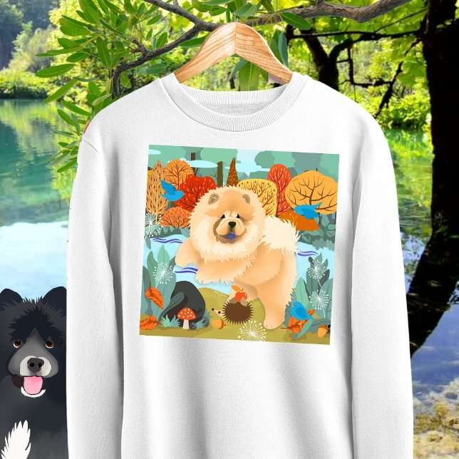 BLUEBIRDS OF HAPPINESS  Chow White Sweatshirt (Creator Uploaded)