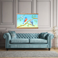 Bluebirds Pale Blue & Green