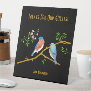 Bluebirds Pedestal Sign