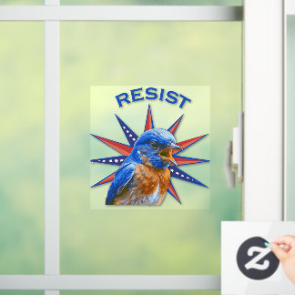 Bluebirds Resist Window Cling