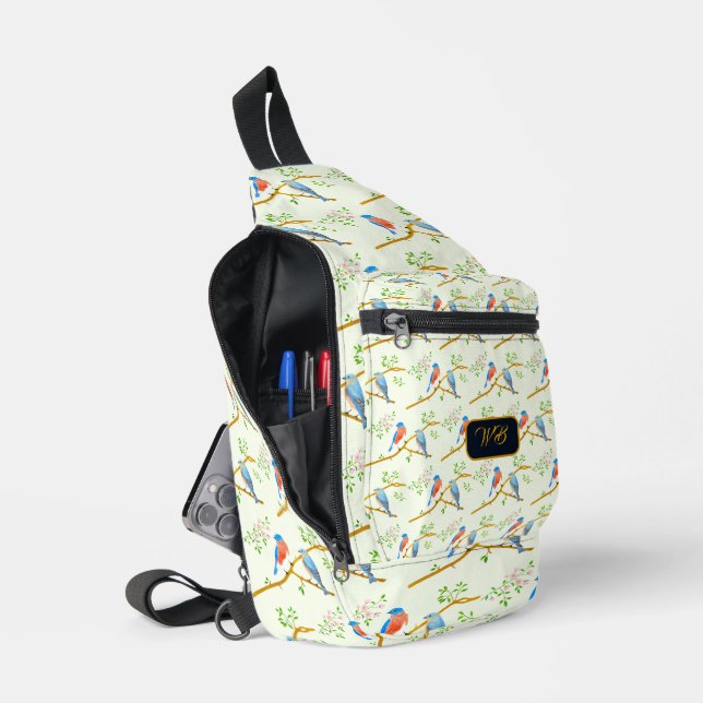 Bluebirds Sling Bag Palest Green (Open)