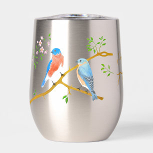 Bluebirds Staineless Steel Wine Tumbler