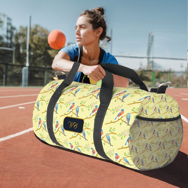Bluebirds Yellow Duffle Bag (Creator Uploaded)