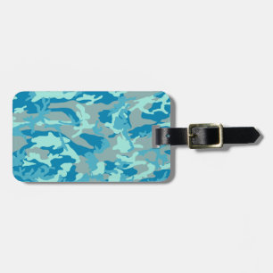 BlueBlast Camo Pattern Luggage Tag