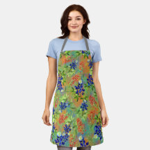 Bluebonnet and Indian Paintbrush Apron