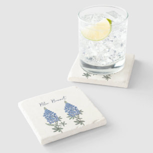 Bluebonnet Artistic Lupine Floral Design  Stone Coaster