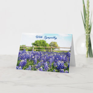 Bluebonnet Country Art Flower Sympathy Card