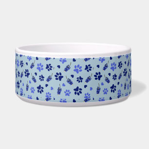 Bluebonnet Dog Bowl – Texas Pet Bowl with Paws