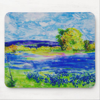 bluebonnet fields forever mouse pad