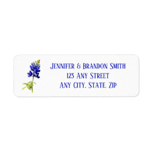Bluebonnet Floral on White, Wedding
