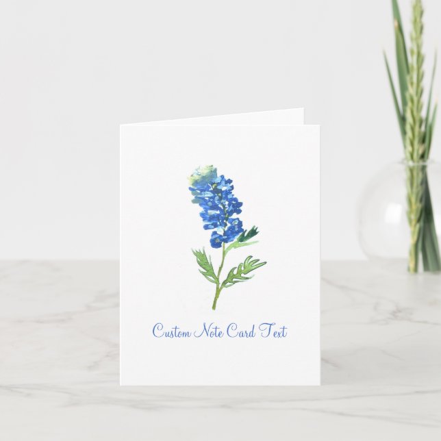 Bluebonnet Flowers Texas Elegant Art  Note Card (Front)