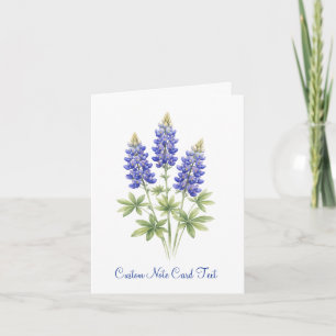 Bluebonnet Flowers Texas Elegant Art Note Card
