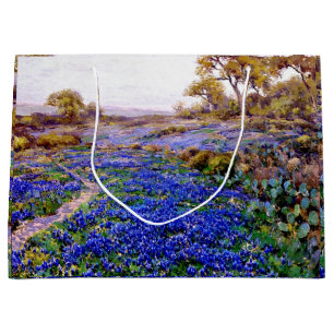 Bluebonnet Landscapes by Julian Onderdonk, Large Gift Bag