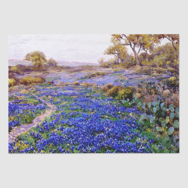Bluebonnet Landscapes by Julian Onderdonk,  Tissue Paper (Front)