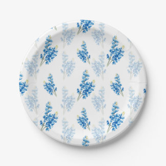 Bluebonnet Pattern Paper Plate