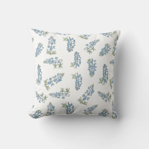 Bluebonnet Pattern Throw Pillow