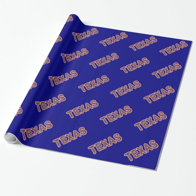 Bluebonnet Texan Wrapping Paper (Unrolled)