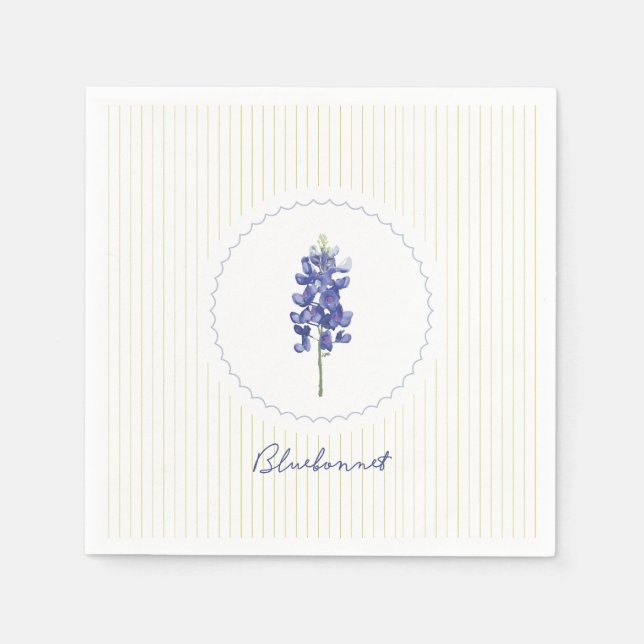 Bluebonnet, Texas Wild Flower Napkin (Front)