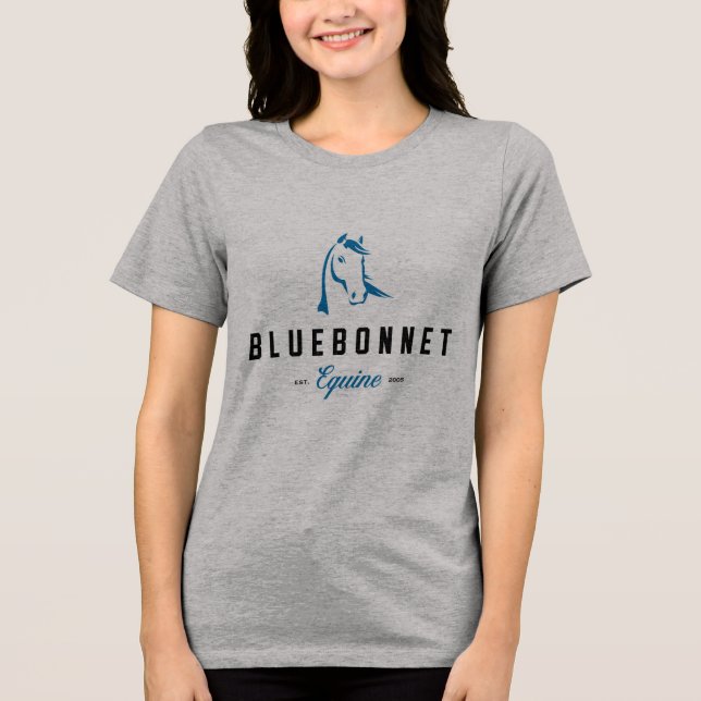 Bluebonnet Womens Slim Fit T-Shirt Tri-Blend Shirt (Front)